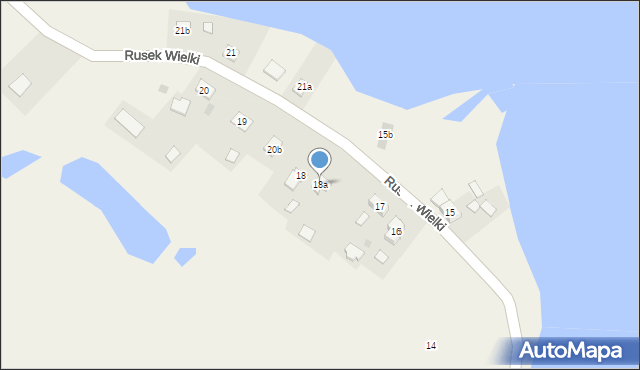 Rusek Wielki, Rusek Wielki, 18a, mapa Rusek Wielki