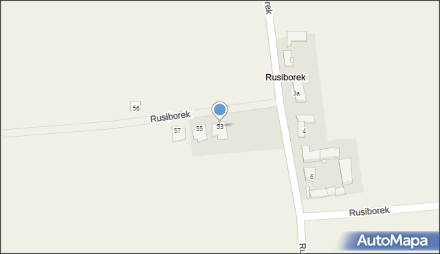 Rusiborek, Rusiborek, 53, mapa Rusiborek