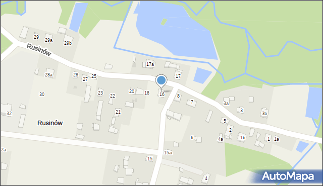 Rusinów, Rusinów, 16, mapa Rusinów