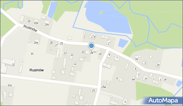 Rusinów, Rusinów, 18, mapa Rusinów