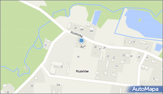 Rusinów, Rusinów, 28a, mapa Rusinów