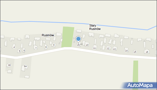 Rusinów, Rusinów, 21, mapa Rusinów