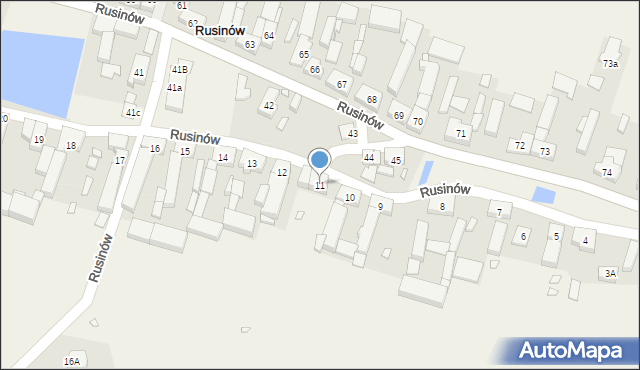 Rusinów, Rusinów, 11, mapa Rusinów
