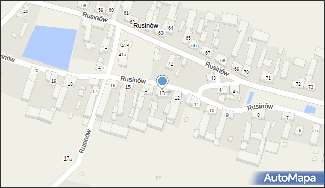 Rusinów, Rusinów, 13, mapa Rusinów