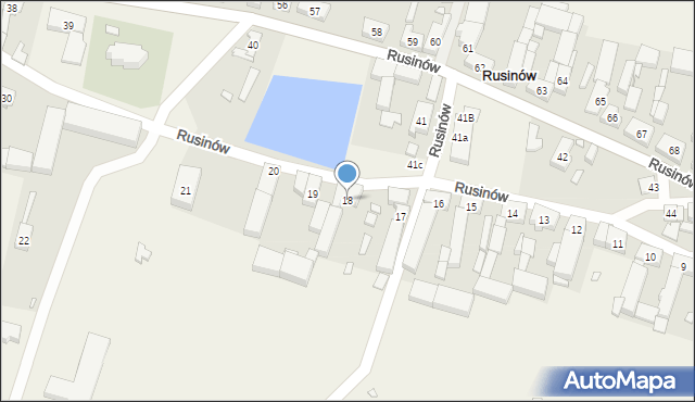 Rusinów, Rusinów, 18, mapa Rusinów