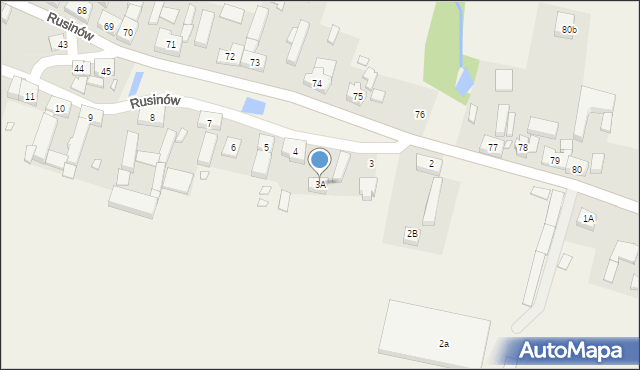 Rusinów, Rusinów, 3A, mapa Rusinów