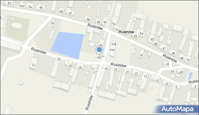Rusinów, Rusinów, 41c, mapa Rusinów