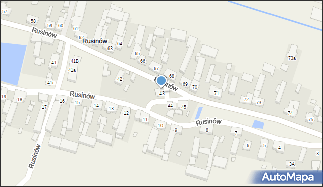 Rusinów, Rusinów, 43, mapa Rusinów