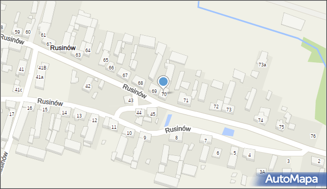 Rusinów, Rusinów, 70, mapa Rusinów