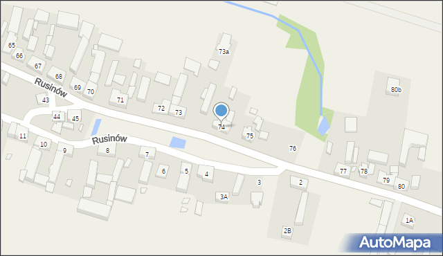 Rusinów, Rusinów, 74, mapa Rusinów
