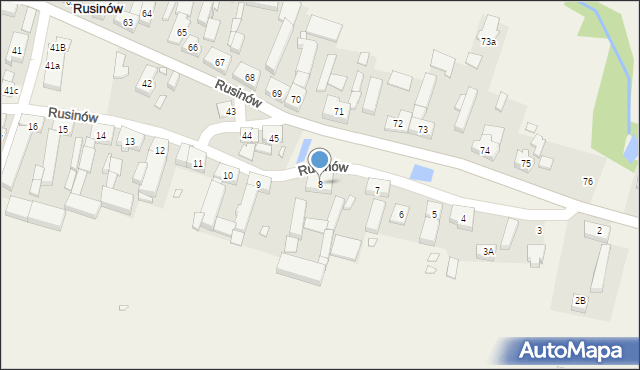 Rusinów, Rusinów, 8, mapa Rusinów