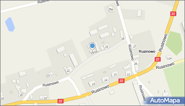 Rusinowo, Rusinowo, 23, mapa Rusinowo