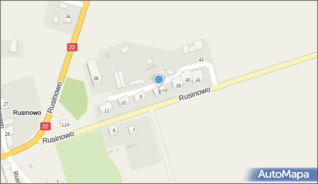 Rusinowo, Rusinowo, 8, mapa Rusinowo