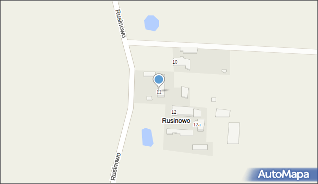 Rusinowo, Rusinowo, 11, mapa Rusinowo