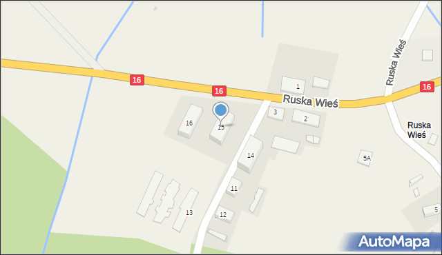 Ruska Wieś, Ruska Wieś, 15, mapa Ruska Wieś