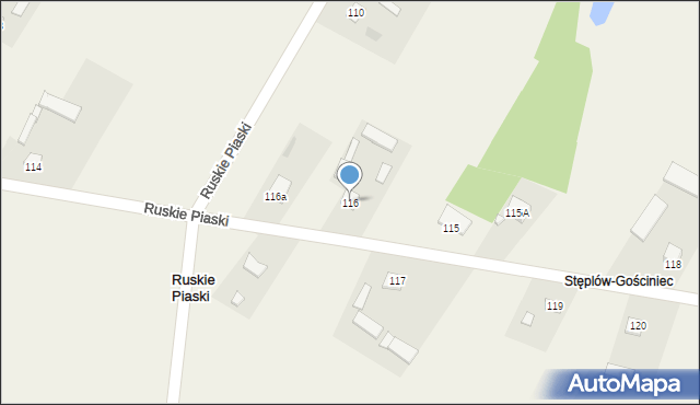 Ruskie Piaski, Ruskie Piaski, 116, mapa Ruskie Piaski