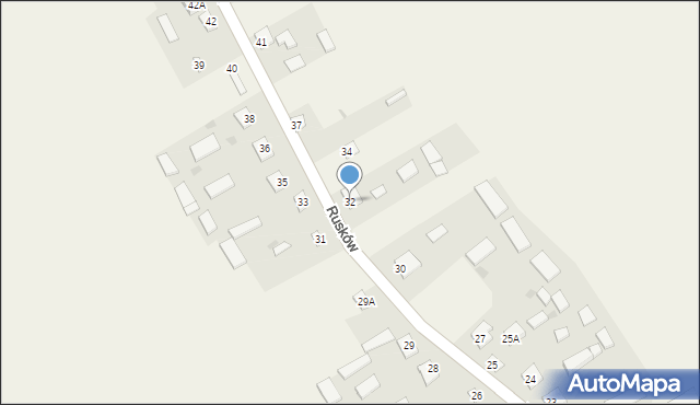 Rusków, Rusków, 32, mapa Rusków