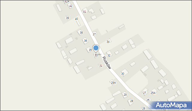 Rusków, Rusków, 33, mapa Rusków