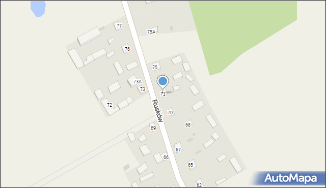 Rusków, Rusków, 71, mapa Rusków