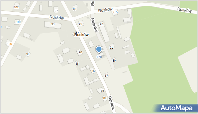 Rusków, Rusków, 87B, mapa Rusków