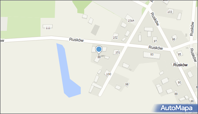Rusków, Rusków, 99, mapa Rusków