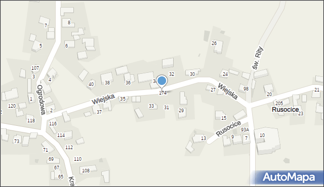 Rusocice, Rusocice, 174, mapa Rusocice