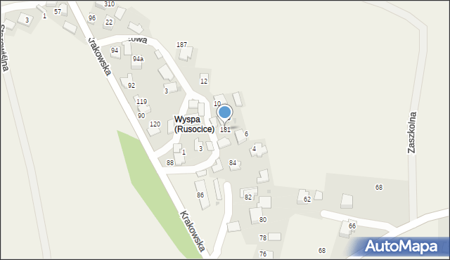 Rusocice, Rusocice, 181, mapa Rusocice