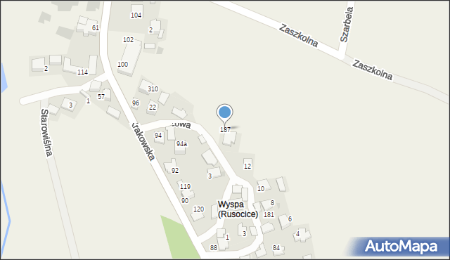 Rusocice, Rusocice, 187, mapa Rusocice