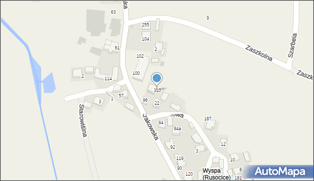 Rusocice, Rusocice, 310, mapa Rusocice