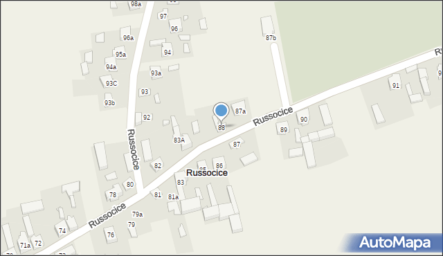 Russocice, Russocice, 88, mapa Russocice