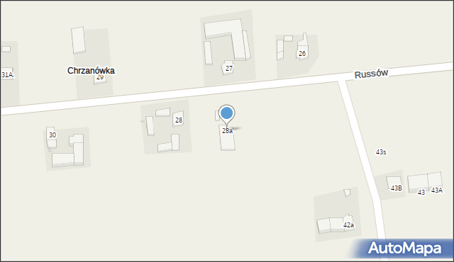 Russów, Russów, 28a, mapa Russów