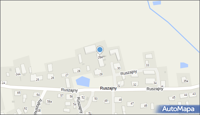 Ruszajny, Ruszajny, 29A, mapa Ruszajny