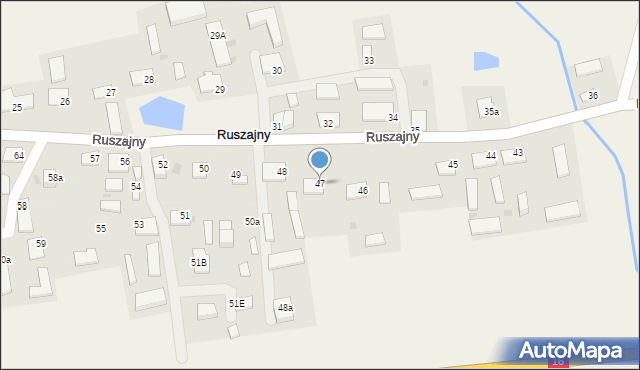 Ruszajny, Ruszajny, 47, mapa Ruszajny