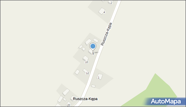 Ruszcza-Kępa, Ruszcza-Kępa, 8, mapa Ruszcza-Kępa