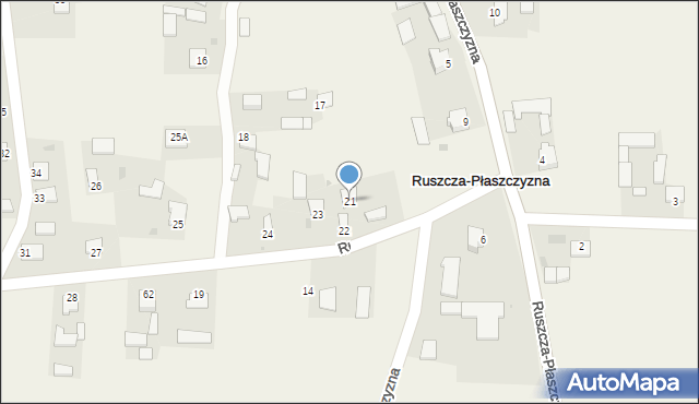 Ruszcza-Płaszczyzna, Ruszcza-Płaszczyzna, 21, mapa Ruszcza-Płaszczyzna