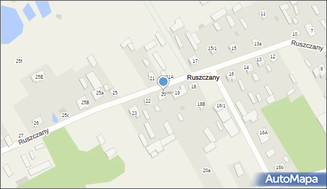 Ruszczany, Ruszczany, 20, mapa Ruszczany