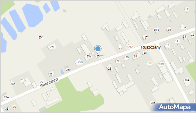 Ruszczany, Ruszczany, 25, mapa Ruszczany