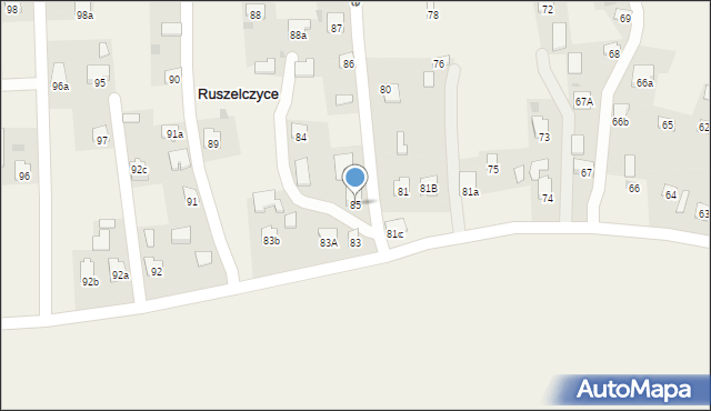 Ruszelczyce, Ruszelczyce, 85, mapa Ruszelczyce