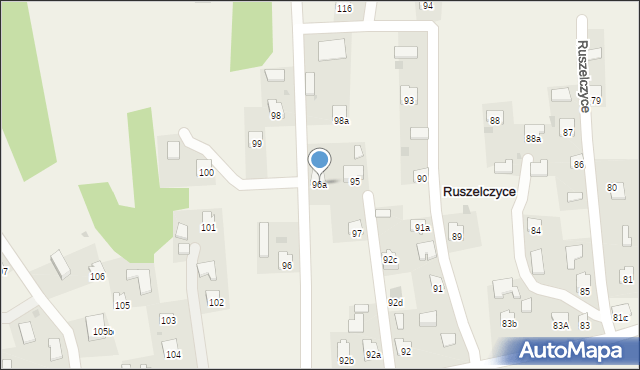 Ruszelczyce, Ruszelczyce, 96a, mapa Ruszelczyce