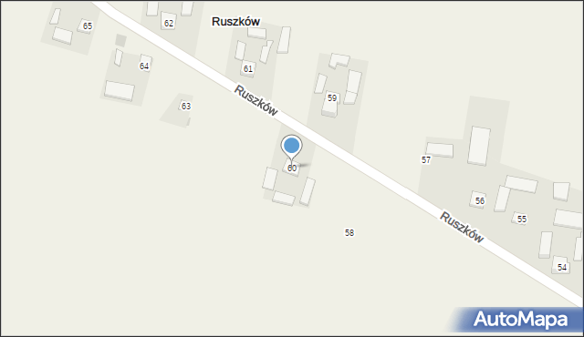 Ruszków, Ruszków, 60, mapa Ruszków