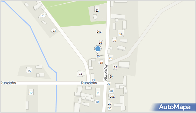 Ruszków, Ruszków, 20, mapa Ruszków