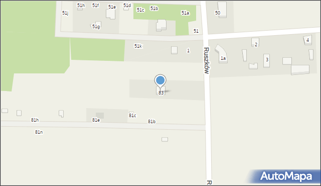 Ruszków, Ruszków, 83, mapa Ruszków