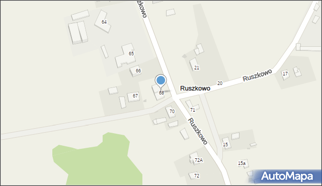 Ruszkowo, Ruszkowo, 68, mapa Ruszkowo