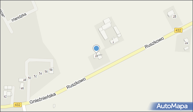 Ruszkowo, Ruszkowo, 1d, mapa Ruszkowo