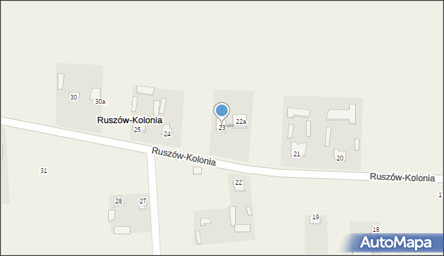 Ruszów-Kolonia, Ruszów-Kolonia, 23, mapa Ruszów-Kolonia