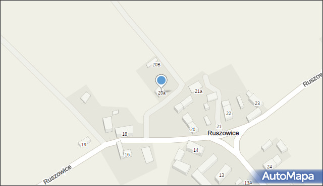 Ruszowice, Ruszowice, 20a, mapa Ruszowice