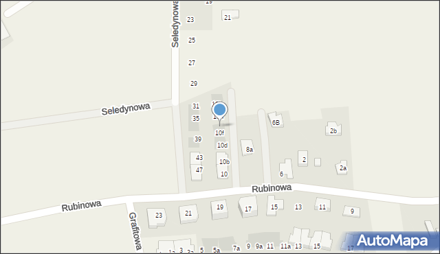 Ruszowice, Rubinowa, 10g, mapa Ruszowice