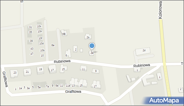 Ruszowice, Rubinowa, 2a, mapa Ruszowice