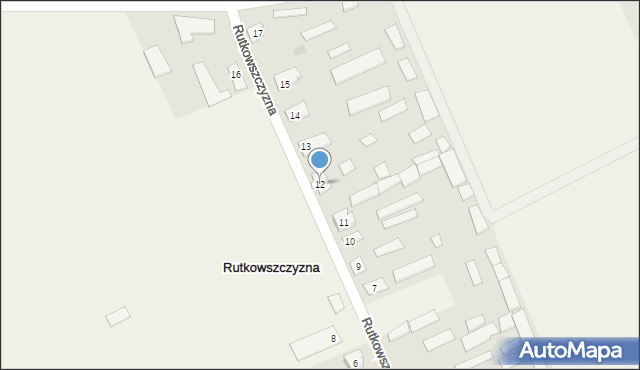 Rutkowszczyzna, Rutkowszczyzna, 12, mapa Rutkowszczyzna