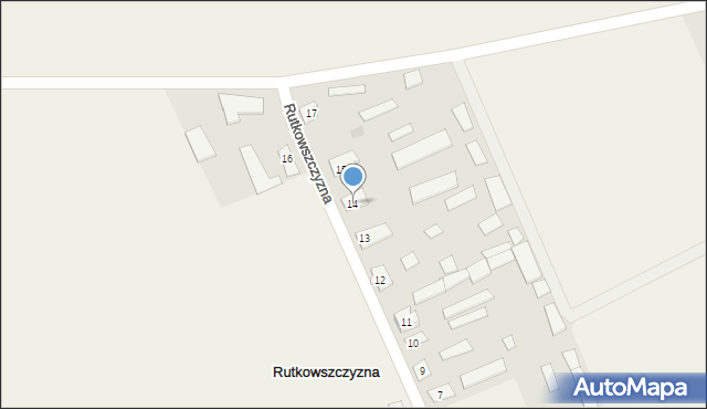 Rutkowszczyzna, Rutkowszczyzna, 14, mapa Rutkowszczyzna